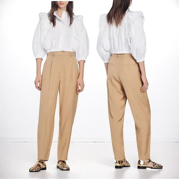 Sandro Pants - 🌻NEW w/tags Sandro Women's Roland Pleated Pants Size 42 (US 10) $370 Retail